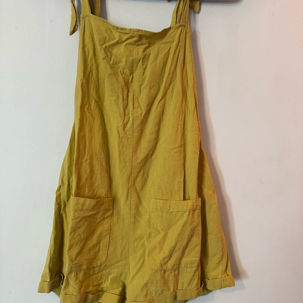Yellow Sleeveless Romper 100% Cotton